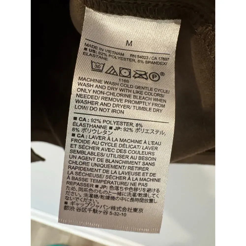 Banana Republic Top Bundle M Olive Faux Suede Tee NWT & Tan Blouse - Picture 8 of 9